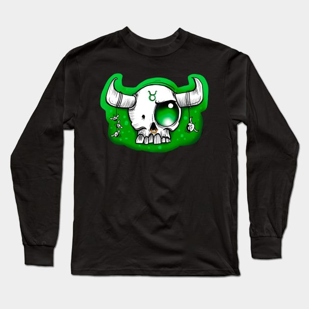 Taurus skull Long Sleeve T-Shirt by Sing-Toe-Wrote 